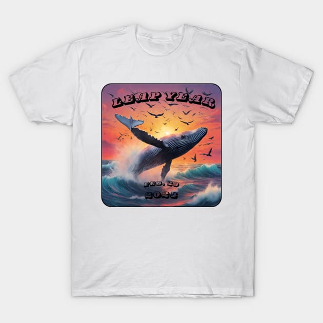 Leap Year and a leaping whale T-Shirt by Spacetrap